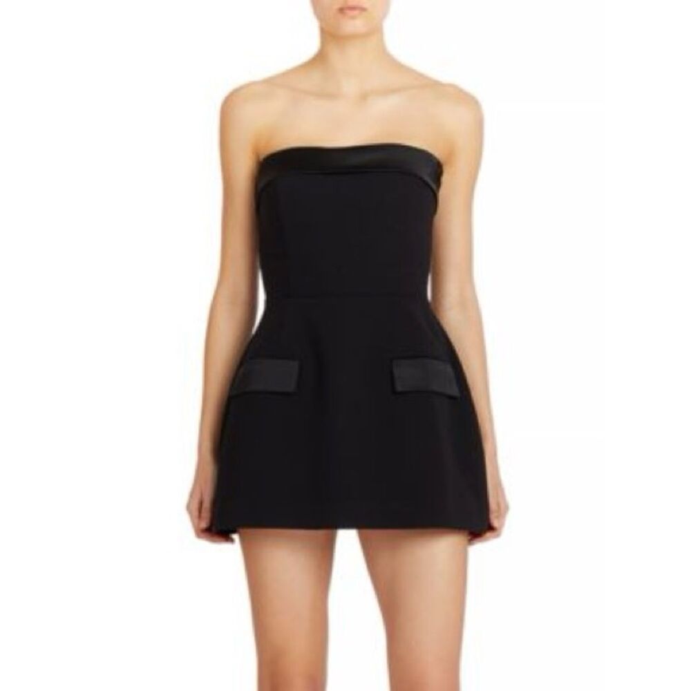 Amanda Uprichard Lucienne Skort Romper in Black